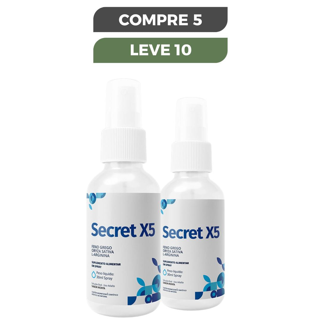 Secret X5 Spray 30ml - Vitalidade e Desempenho Masculino